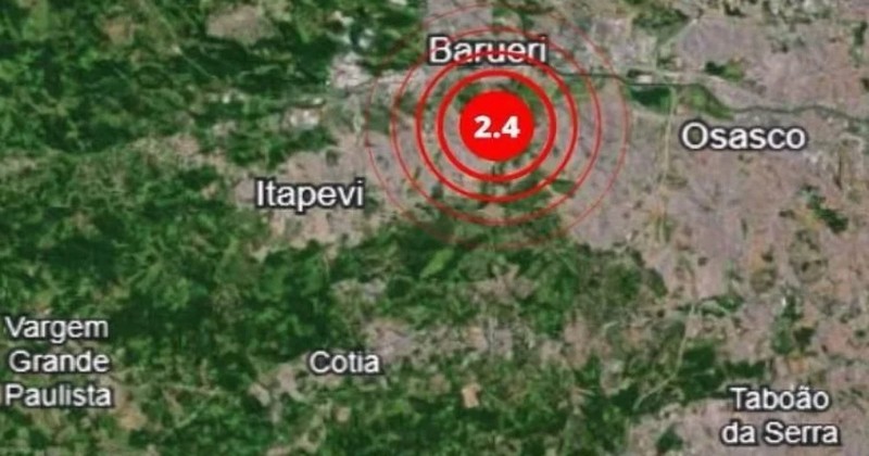 Barueri registra tremor de terra de baixa magnitude